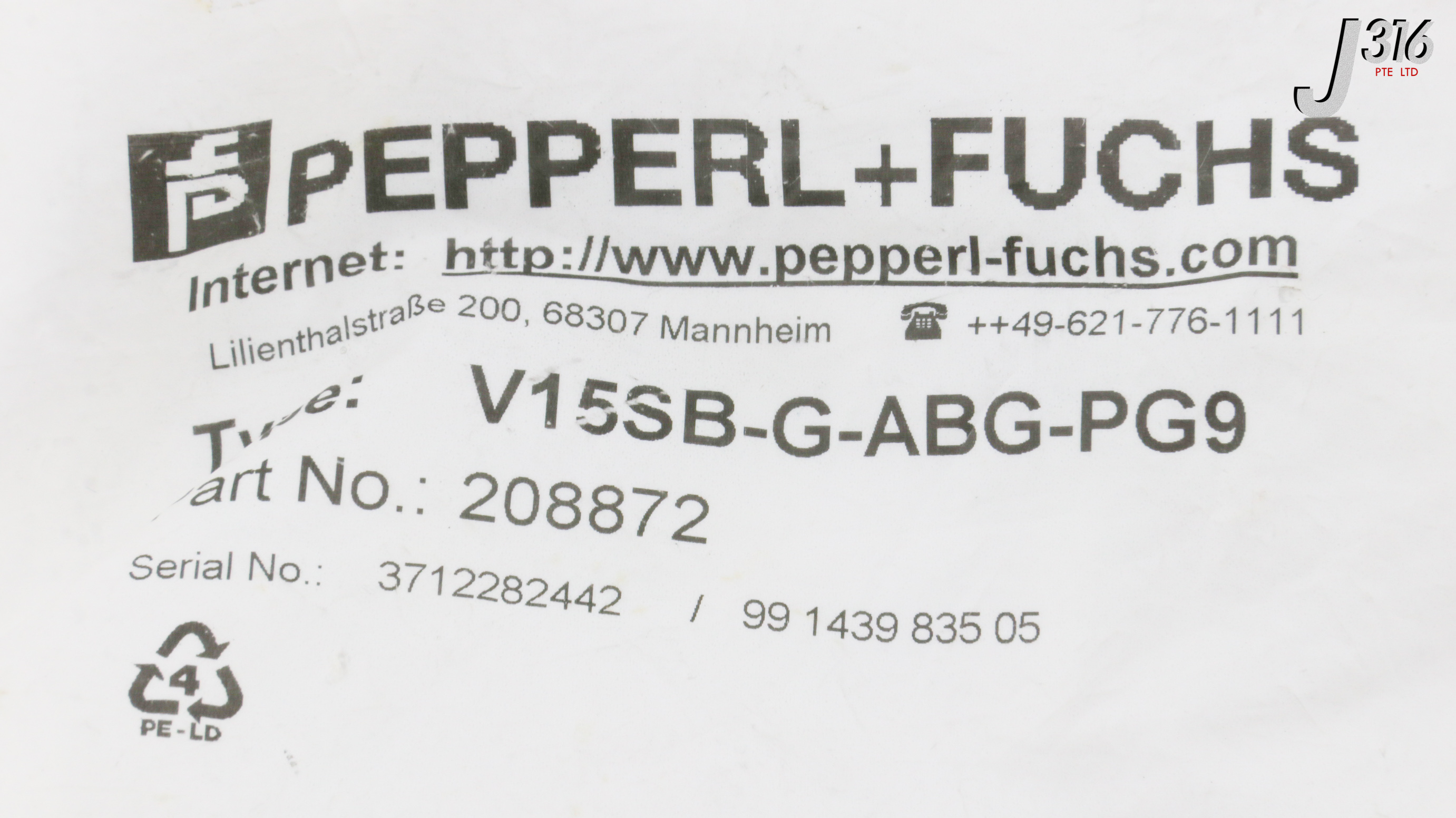 Pepperl Fuchs Field Attachable Male Connector New